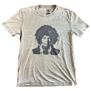 Authentic Hendrix Jimi Hendrix Graphic Tee Heather Olive Green Mens Medium M